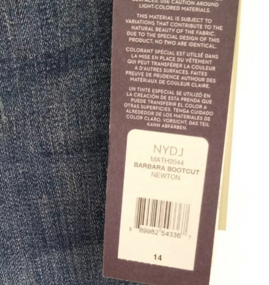 New Women's 14 NYDJ Barbara Bootcut Jeans - Picture 2 of 7